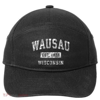 Wausau Wisconsin Wi Vintage Established Sports Design 7-Panel Snapback Hat