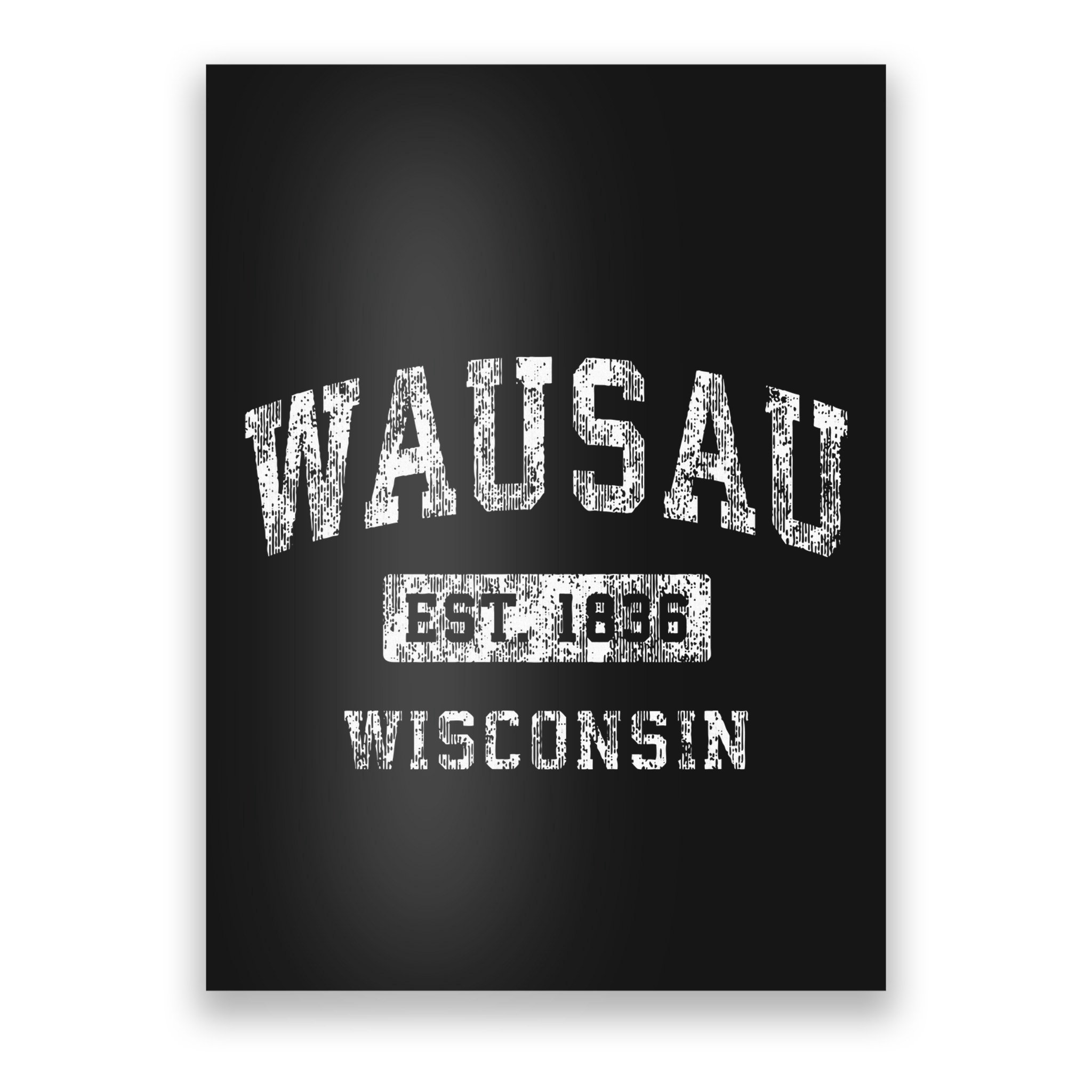 Wausau Wisconsin Wi Vintage Established Sports Design Poster