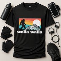 Walla Walla Washington Bigfoot Mountains Retro Distressed Cooling Performance Crew T-Shirt
