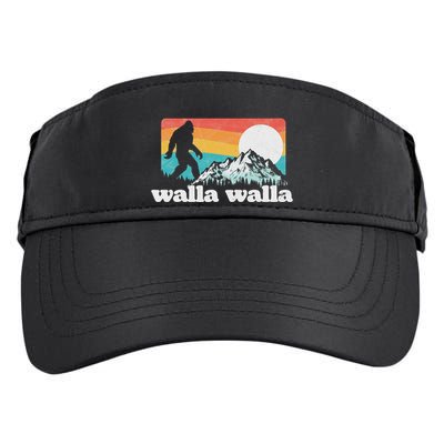 Walla Walla Washington Bigfoot Mountains Retro Distressed Adult Drive Performance Visor