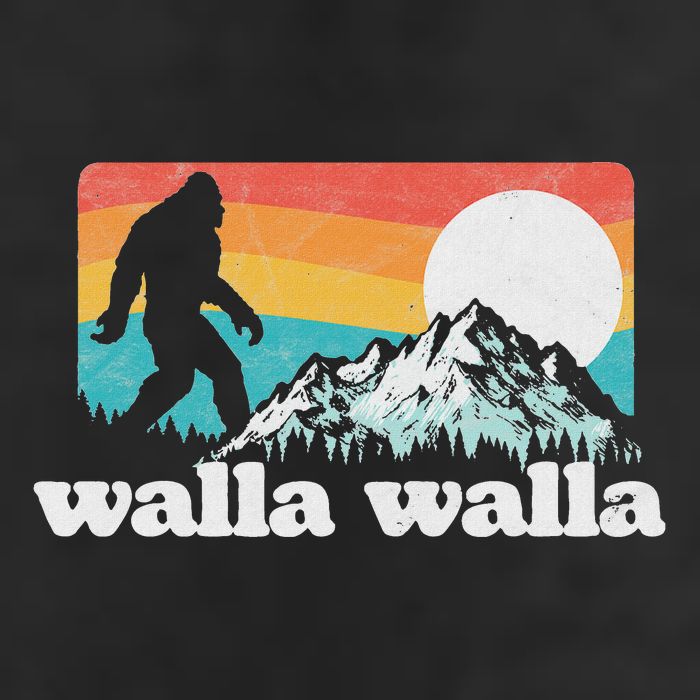 Walla Walla Washington Bigfoot Mountains Retro Distressed Adult Drive Performance Visor