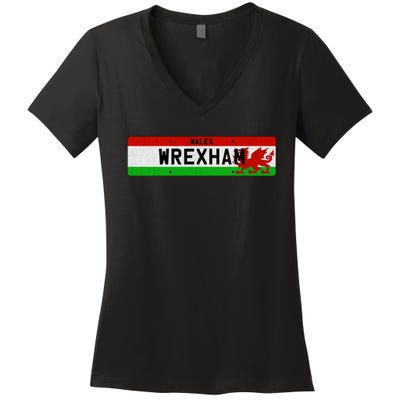 Wrexham, Wales Wrexham Women's V-Neck T-Shirt