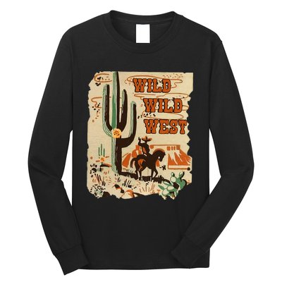 Wild Wild West Western Life Southwest Desert Vibes Cactus Long Sleeve Shirt