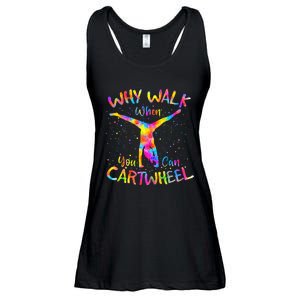 Why Walk When You Can Cartwheel Gymnast  Ladies Essential Flowy Tank