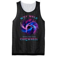 Why Walk When You Can Cartwheel Gymnastics Milky Way Galaxy Mesh Reversible Basketball Jersey Tank