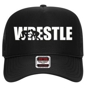 Wrestle Wrestling High Crown Mesh Back Trucker Hat