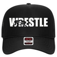 Wrestle Wrestling High Crown Mesh Back Trucker Hat