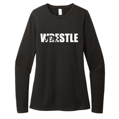 Wrestle Wrestling Womens CVC Long Sleeve Shirt