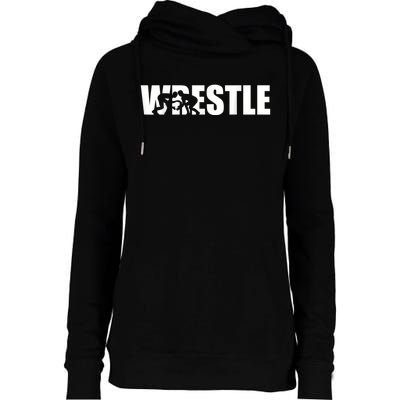 Wrestle Wrestling Womens Funnel Neck Pullover Hood