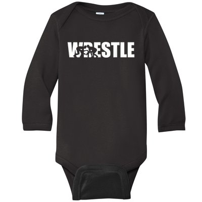 Wrestle Wrestling Baby Long Sleeve Bodysuit