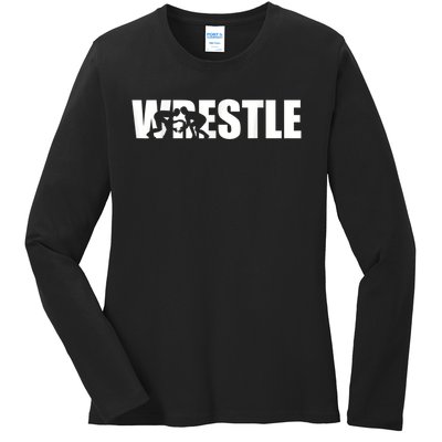 Wrestle Wrestling Ladies Long Sleeve Shirt