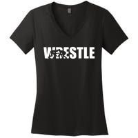 Wrestle Wrestling Women's V-Neck T-Shirt