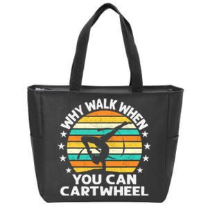 Why Walk When You Cartwheel Gymnastics Girls Wo Zip Tote Bag