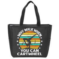 Why Walk When You Cartwheel Gymnastics Girls Wo Zip Tote Bag