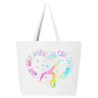 Why Walk When You Can Cartwheel Gymnast Gymnastic Girl Gift 25L Jumbo Tote