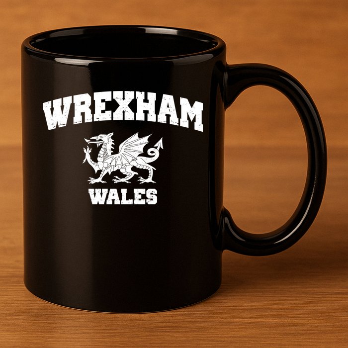 Wrexham Wales Welsh Flag Cymru 11oz C Handle Ceramic Mug