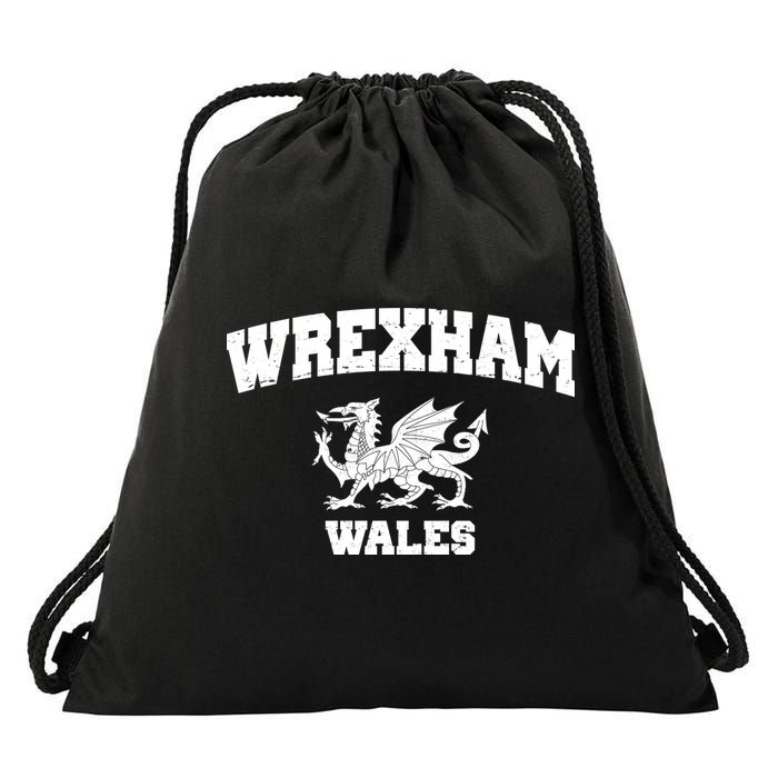 Wrexham Wales Welsh Flag Cymru Drawstring Bag