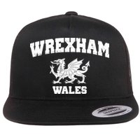 Wrexham Wales Welsh Flag Cymru Flat Bill Trucker Hat