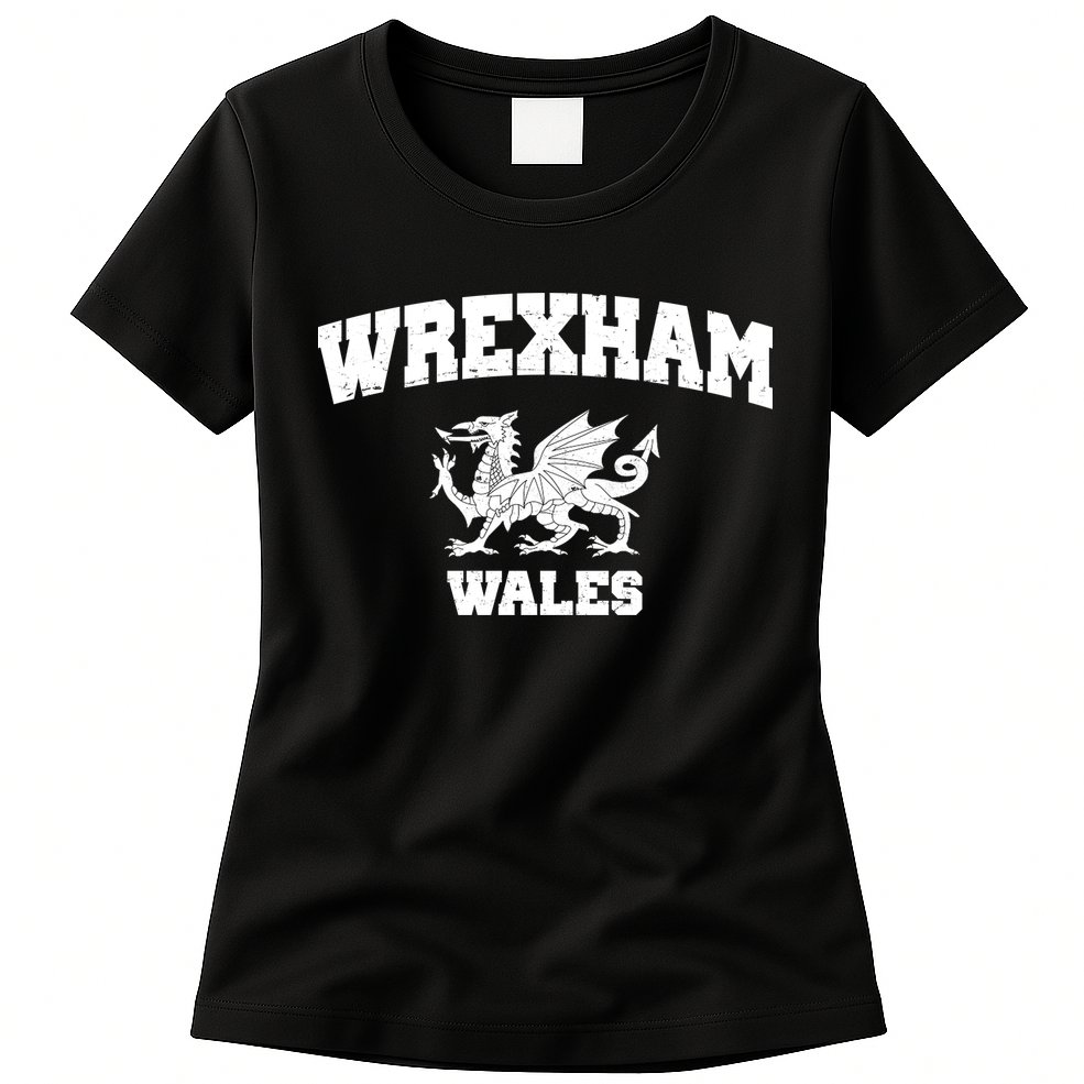 Wrexham Wales Welsh Flag Cymru Womens T-Shirt