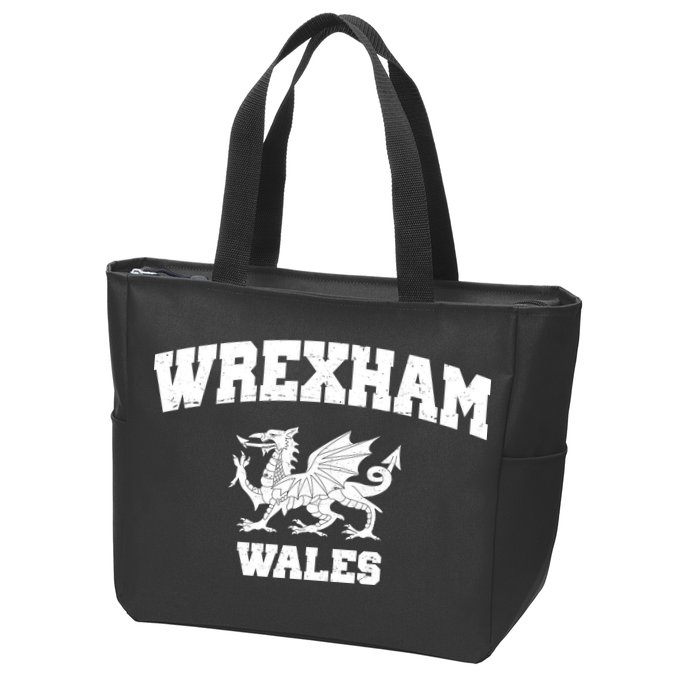 Wrexham Wales Welsh Flag Cymru Zip Tote Bag
