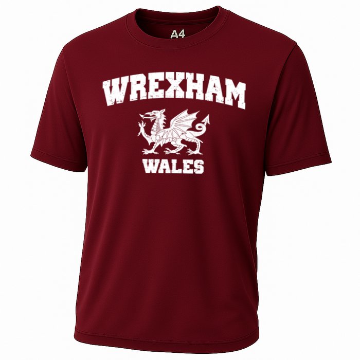 Wrexham Wales Welsh Flag Cymru Cooling Performance Crew T-Shirt