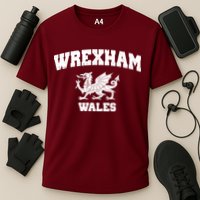 Wrexham Wales Welsh Flag Cymru Cooling Performance Crew T-Shirt