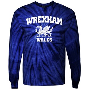 Wrexham Wales Welsh Flag Cymru Tie-Dye Long Sleeve Shirt