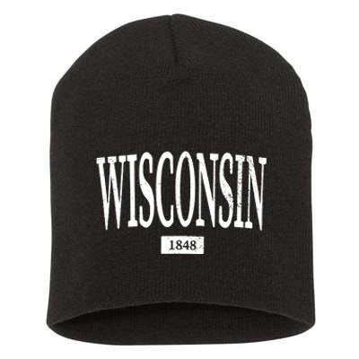 Wisconsin Wisconsin Wisconsin Short Acrylic Beanie