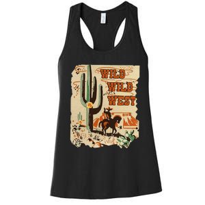 Wild Wild West Western Life Southwest Desert Vibes Cactus Women's Racerback Tank