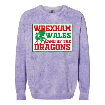 Wrexham Wales Welsh Gifts Colorblast Crewneck Sweatshirt