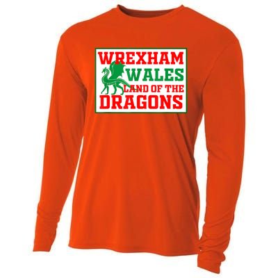 Wrexham Wales Welsh Gifts Cooling Performance Long Sleeve Crew