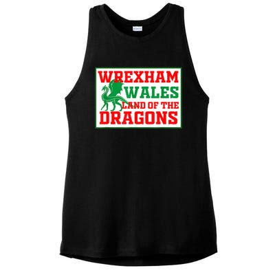 Wrexham Wales Welsh Gifts Ladies PosiCharge Tri-Blend Wicking Tank