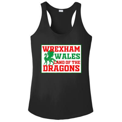 Wrexham Wales Welsh Gifts Ladies PosiCharge Competitor Racerback Tank