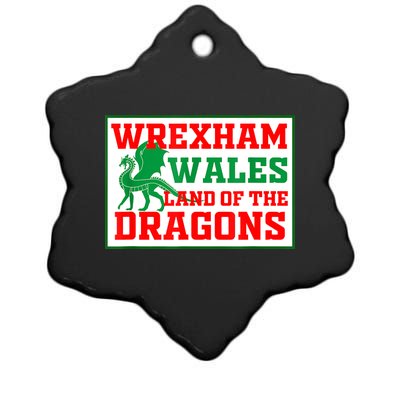 Wrexham Wales Welsh Gifts Ceramic Star Ornament