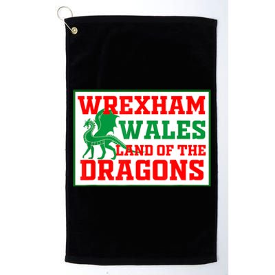 Wrexham Wales Welsh Gifts Platinum Collection Golf Towel