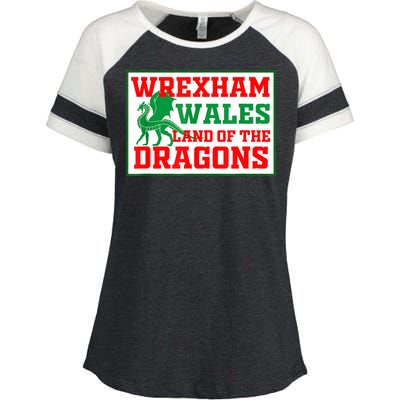 Wrexham Wales Welsh Gifts Enza Ladies Jersey Colorblock Tee