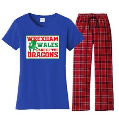 Wrexham Wales Welsh Gifts Women's Flannel Pajama Set