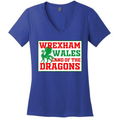 Wrexham Wales Welsh Gifts Women's V-Neck T-Shirt