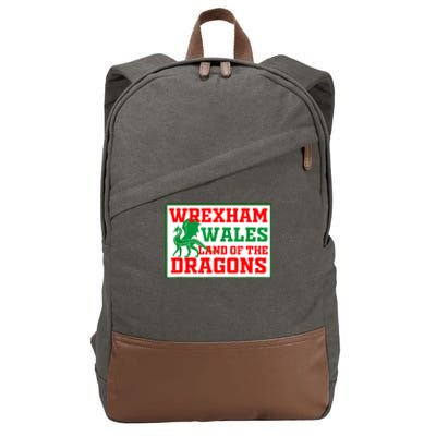 Wrexham Wales Welsh Gifts Cotton Canvas Backpack