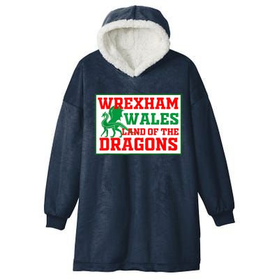 Wrexham Wales Welsh Gifts Hooded Wearable Blanket