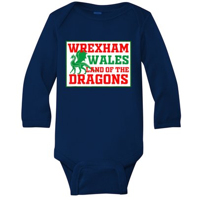 Wrexham Wales Welsh Gifts Baby Long Sleeve Bodysuit