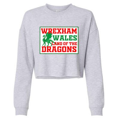 Wrexham Wales Welsh Gifts Cropped Pullover Crew