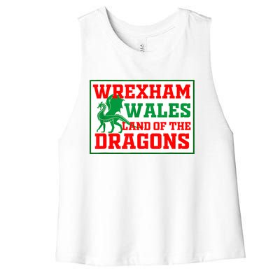 Wrexham Wales Welsh Gifts Women's Racerback Cropped Tank