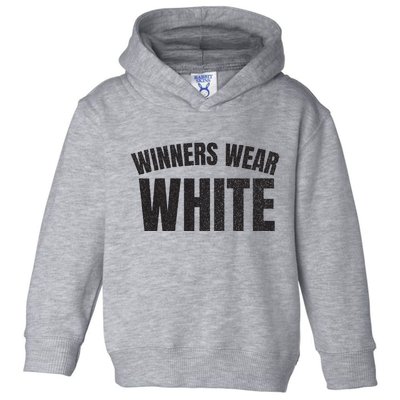 Winners Wear White Team Spirit Game Competition Color Retro Toddler Hoodie