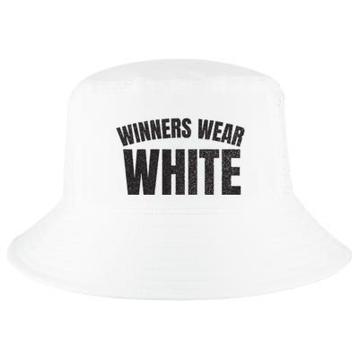 Winners Wear White Team Spirit Game Competition Color Retro Cool Comfort Performance Bucket Hat