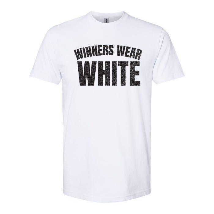 Winners Wear White Team Spirit Game Competition Color Retro Softstyle CVC T-Shirt