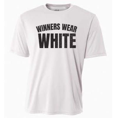 Winners Wear White Team Spirit Game Competition Color Retro Cooling Performance Crew T-Shirt