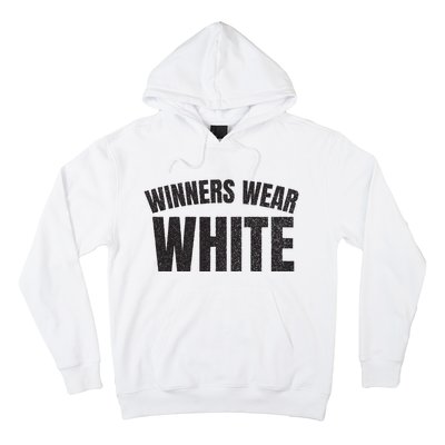 Winners Wear White Team Spirit Game Competition Color Retro Hoodie