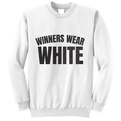 Winners Wear White Team Spirit Game Competition Color Retro Sweatshirt