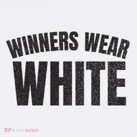 Winners Wear White Team Spirit Game Competition Color Retro T-Shirt